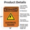 Signmission Electrical Hazard With Symbol OSHA Warning Sign, Aluminum, 18in W x 24in L, 2PK OS-2PACK-WS-A-1824-V-13128 - alternate 7